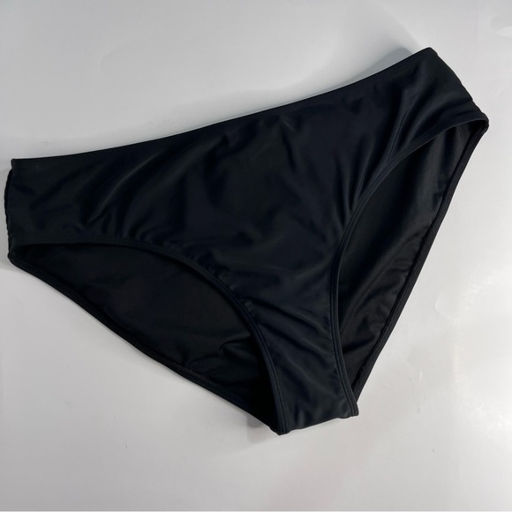 Black High Waist  Full Coverage Swim Bottoms Swim Briefs Fully Lined New Large